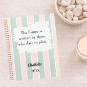 Pink sage green inspirational quote writing 2026 planner