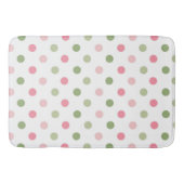 Pink & Sage Green Polka Dot Badmat (Voorkant)