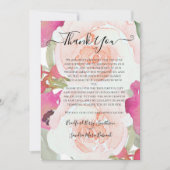 Pink Sage Waterverf bloemenbruiloft Bedankt (Voorkant)