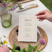 Pink Sage Whimsical Handwritten Menu