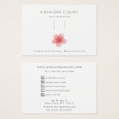 Pink Sakura Blossom Floral Hair Clip Display Card  Visitekaartje (Voorkant /achterkant)