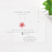 Pink Sakura Blossom Floral Hair Clip Display Card  Visitekaartje (Bureau)