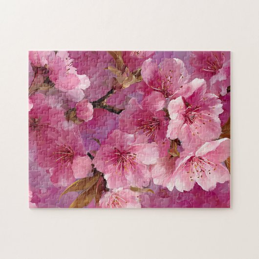 Pink Sakura Blossom Legpuzzel (Horizontaal)