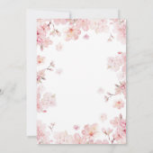 Pink Sakura Cherry Blossom Spring Baby shower Kaart (Achterkant)