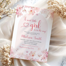 Pink Sakura Cherry Blossom Spring Baby shower