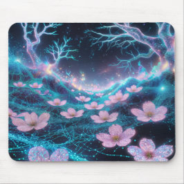 Pink Sakura Cosmic Neon Vibes Muismat