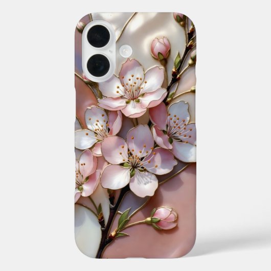 Pink Sakura iPhone Case Romantic Floral Design (Achterkant)