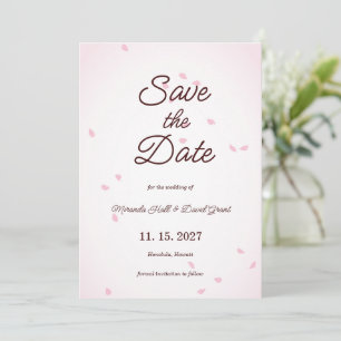 Pink Sakura Japanese Cherry Blossoms Save The Date