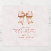 Pink Sakura Ribbon – Japanese-Inspired  Sparkling Wijnetiket (Enkel label)