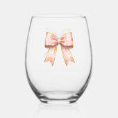 Pink Sakura Ribbon – Japanese-Inspired Wijnglas Zonder Voet (Achterkant)