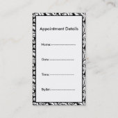 Pink Salon visitekaartjes Afsprakenkaartje (Achterkant)