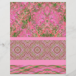 Pink Sampler Scrapbook Paper 2-Sided Page