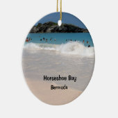 Pink Sand Beach #1, Hoefijzer Bay, Bermuda Keramisch Ornament (Rechts)