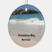 Pink Sand Beach #1, Hoefijzer Bay, Bermuda Keramisch Ornament (Links)