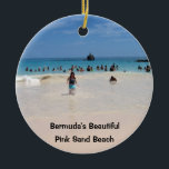 Pink Sand Beach #3, Bermuda's Mooie, Roze S... Keramisch Ornament<br><div class="desc">Prachtige Hoefijzer Bay; Bermuda's roze zandstrand!</div>