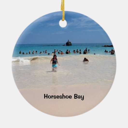 Pink Sand Beach #3, Bermuda's Mooie, Roze S... Keramisch Ornament (Achterkant)