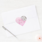 Pink Sand Dollar Seaside Weddenschappen Hart Sticker (Envelop)