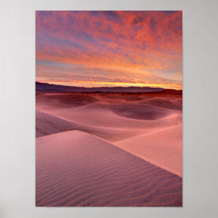 Pink sand dunes, Death Valley, CA Poster