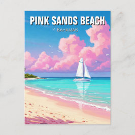Pink Sands Beach Bahama's Reizen Briefkaart