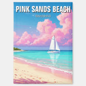Pink Sands Beach Bahama's Reizen Magneet (Voorkant)