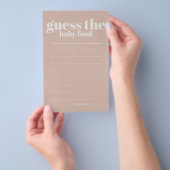 Pink Sandstone Baby Shower Guess Baby Food Game Flyer (Hand)