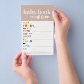 Pink Sandstone Typography Baby Book Emoji Game Flyer (Hand)