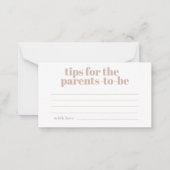 Pink Sandstone Typography Baby Parenting Tips Notitiekaartje (Voorkant)