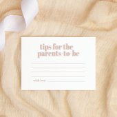 Pink Sandstone Typography Baby Parenting Tips Notitiekaartje