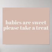 Pink Sandstone Typography Baby shower Favoriet Poster (Voorkant)