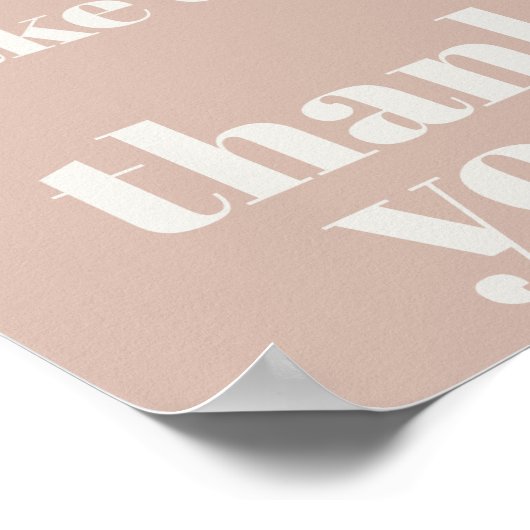 Pink Sandstone Typography Baby shower Favors Poster (Hoek)