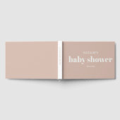 Pink Sandstone Typography Baby Shower  Gastenboek (Volledig)