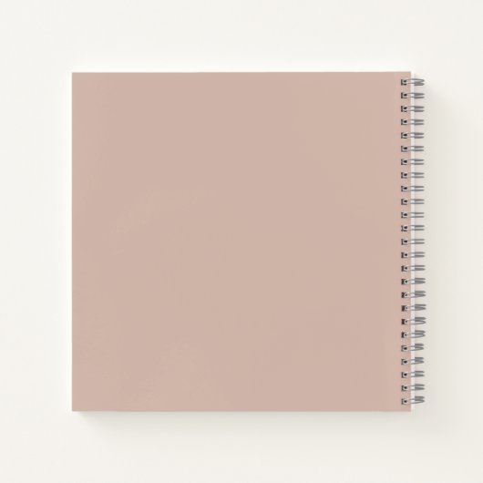 Pink Sandstone Typography Baby Shower Notebook Notitieboek (Achterkant)
