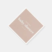 Pink Sandstone Typography Baby Shower Servet (Hoek)