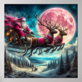 Pink Santa Airborne Poster (Voorkant)