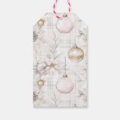 Pink Santa Christmas Cadeaulabel (Achterkant)