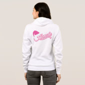 Pink Santa Hat Fiancée Sweat Shirt wit (Achterkant volledig)