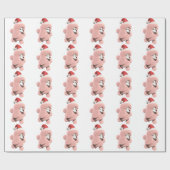 Pink Santa Poodle Cadeaupapier (Vlak)