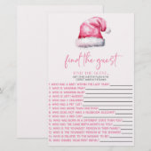 Pink Santa Vind het Baby shower voor gasten Briefpapier (Voorkant / Achterkant)