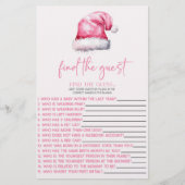 Pink Santa Vind het Baby shower voor gasten Briefpapier (Voorkant)