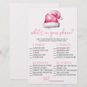 Pink Santa Wat zit er in je telefoon Baby shower s Briefpapier (Voorkant / Achterkant)