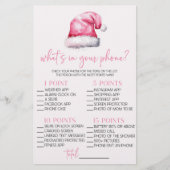 Pink Santa Wat zit er in je telefoon Baby shower s Briefpapier (Voorkant)