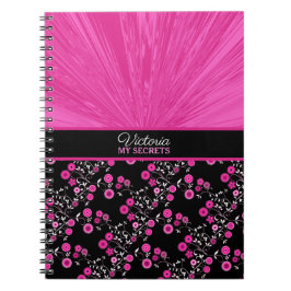 Pink Satin Floral Explosion My Secrets Journal Notitieboek