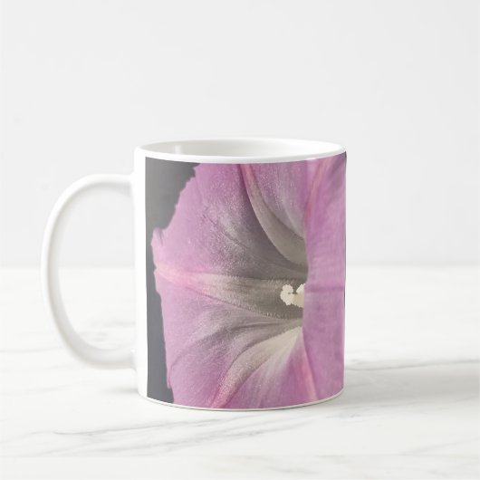 Pink Satin Morning Glory Koffiemok (Links)
