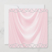 Pink Satin Pearl Little Lady Baby shower Kaart (Achterkant)
