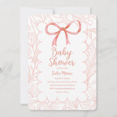 Pink Scallop-Baby shower Kaart (Voorkant)