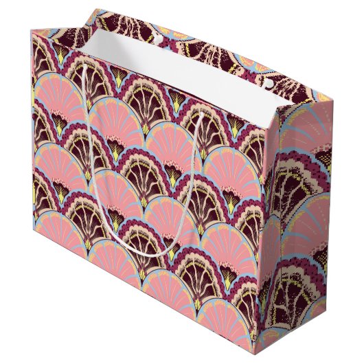 Pink Scallop Gift Bag Groot Cadeauzakje (Achterkant Gekanteld)