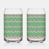 Pink Scallop Soda Glass Blikvorm Glas (Voorkant)