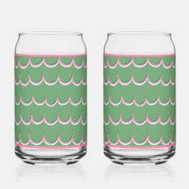 Pink Scallop Soda Glass Blikvorm Glas