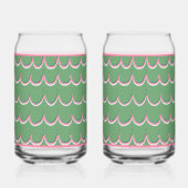 Pink Scallop Soda Glass Blikvorm Glas (Links)