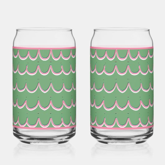 Pink Scallop Soda Glass Blikvorm Glas (Links)